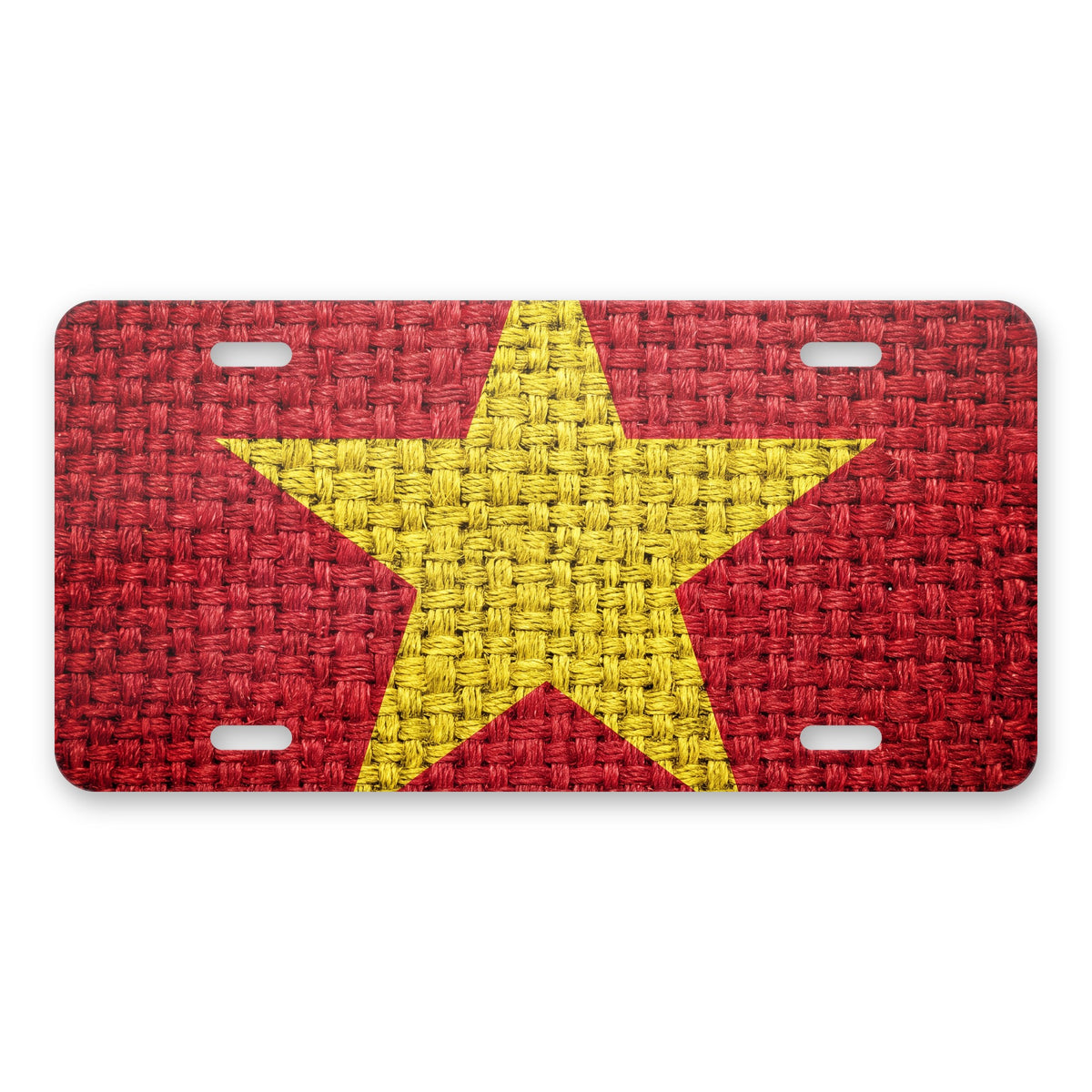 Vietnam Flag Pride aluminum front license plate