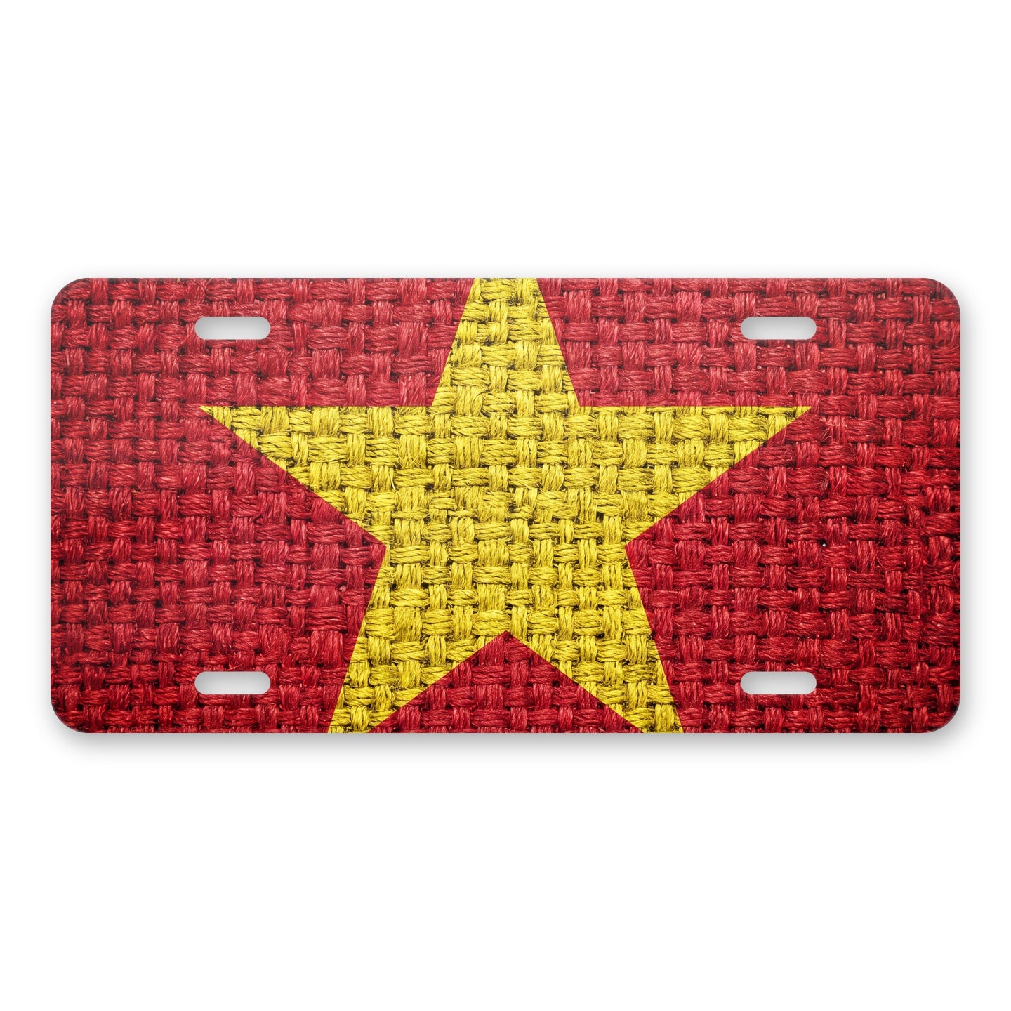 Vietnam Flag Pride aluminum front license plate