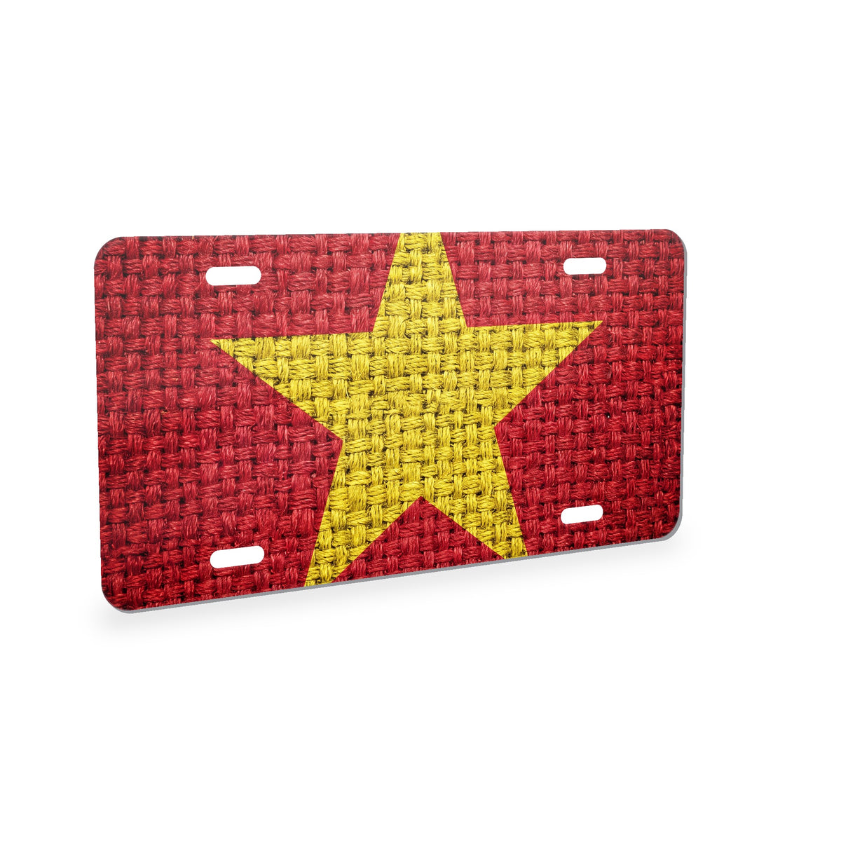 Vietnam Flag Pride aluminum front license plate