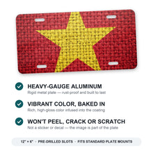 Vietnam Flag Pride aluminum front license plate
