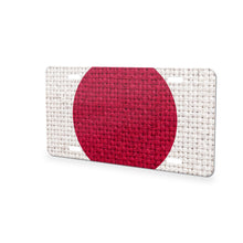 Japan Flag Pride aluminum front license plate