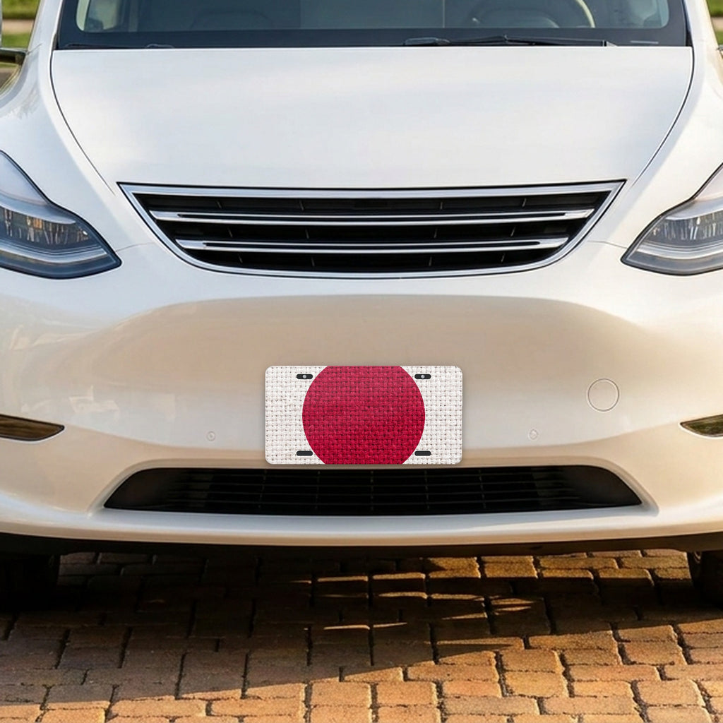 Japan Flag Pride aluminum front license plate