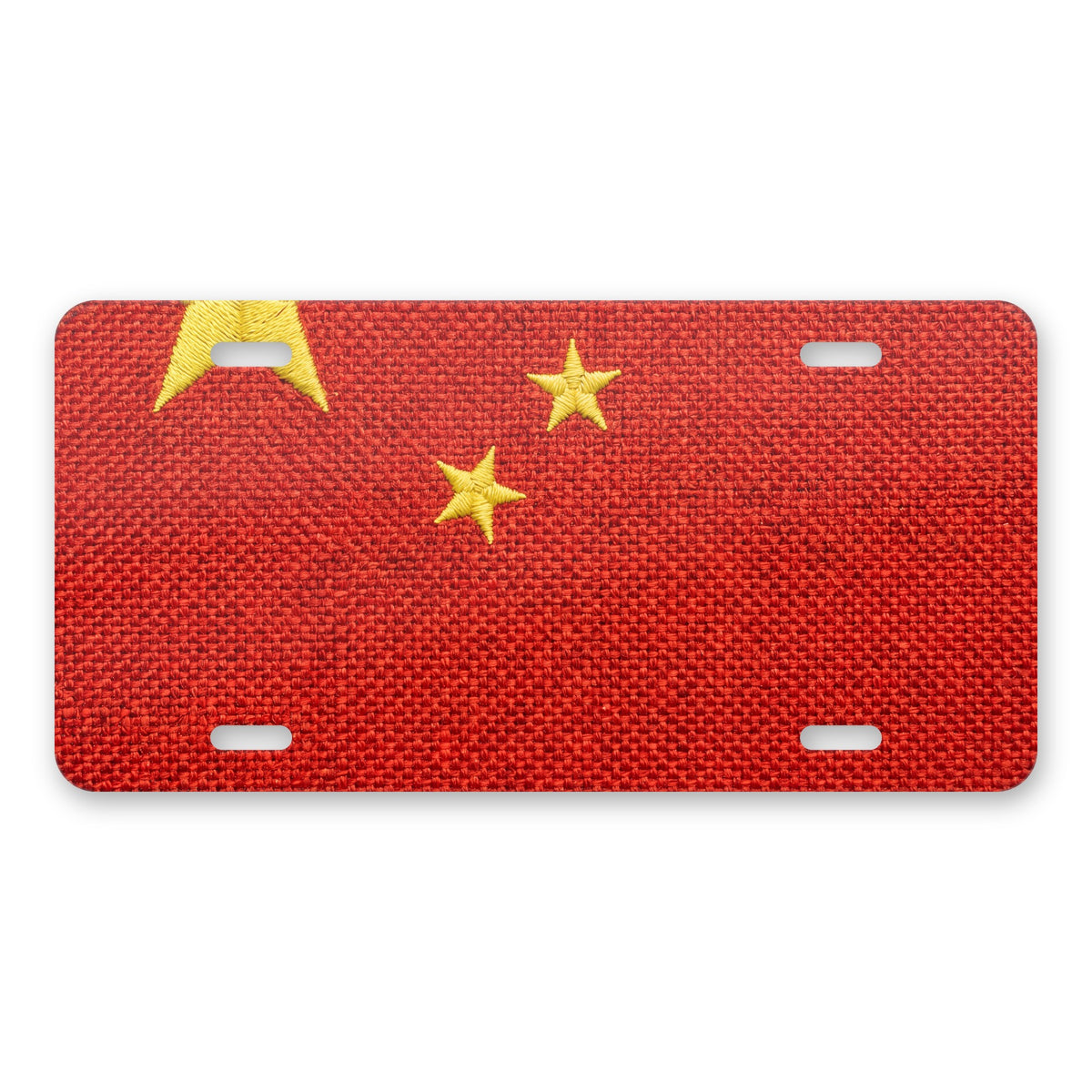 China Flag Pride aluminum front license plate
