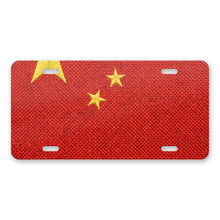 China Flag Pride aluminum front license plate
