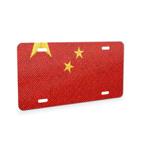 China Flag Pride aluminum front license plate