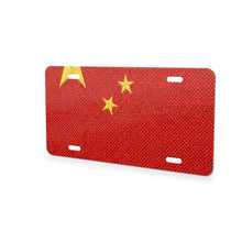 China Flag Pride aluminum front license plate
