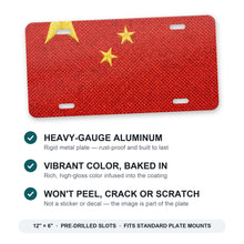 China Flag Pride aluminum front license plate