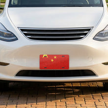 China Flag Pride aluminum front license plate