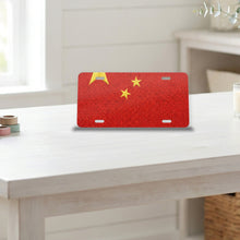 China Flag Pride aluminum front license plate