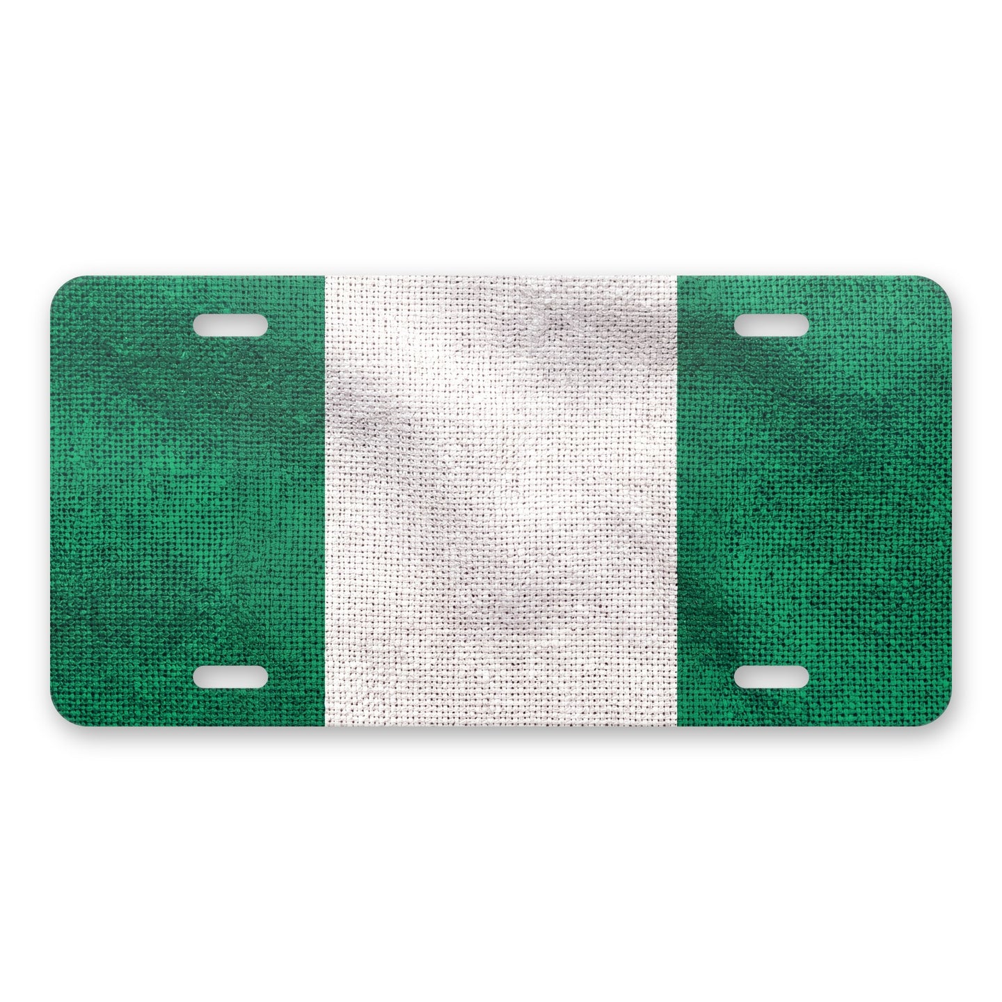 Nigeria Flag Pride aluminum front license plate