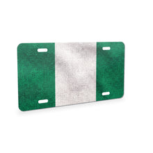 Nigeria Flag Pride aluminum front license plate