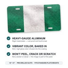 Nigeria Flag Pride aluminum front license plate