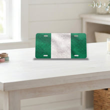 Nigeria Flag Pride aluminum front license plate