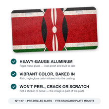 Kenya Flag Pride aluminum front license plate