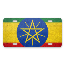 Ethiopia Flag Pride aluminum front license plate