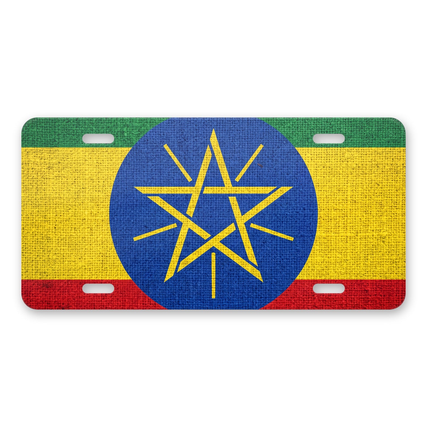 Ethiopia Flag Pride aluminum front license plate