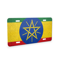 Ethiopia Flag Pride aluminum front license plate