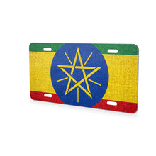 Ethiopia Flag Pride aluminum front license plate
