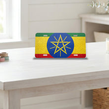 Ethiopia Flag Pride aluminum front license plate