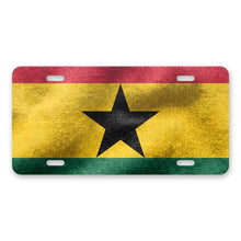 Ghana Flag Pride aluminum front license plate