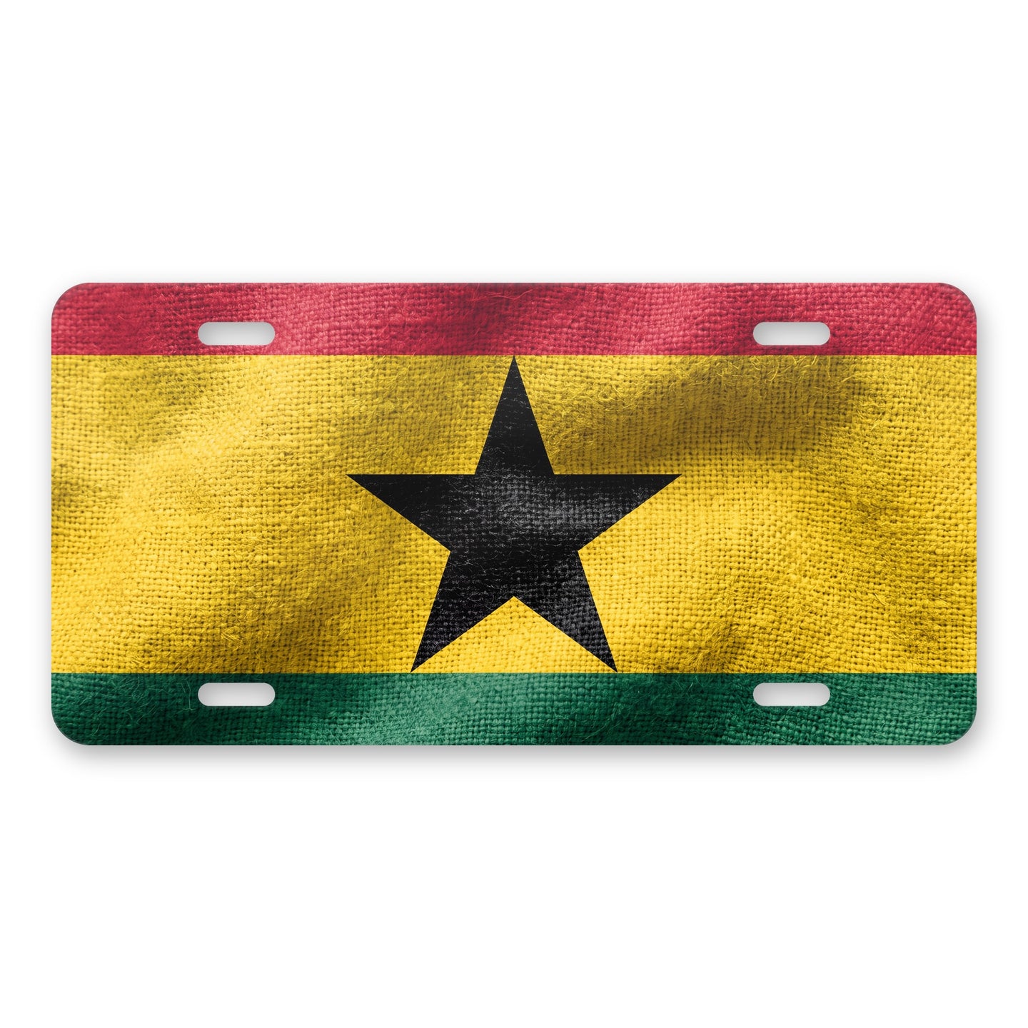 Ghana Flag Pride aluminum front license plate