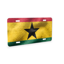 Ghana Flag Pride aluminum front license plate