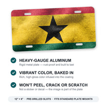 Ghana Flag Pride aluminum front license plate