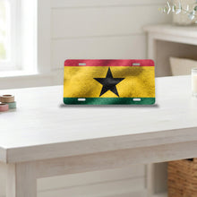 Ghana Flag Pride aluminum front license plate