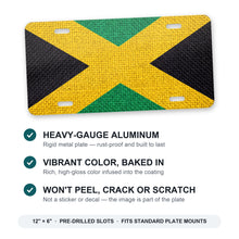 Jamaica Flag Pride aluminum front license plate