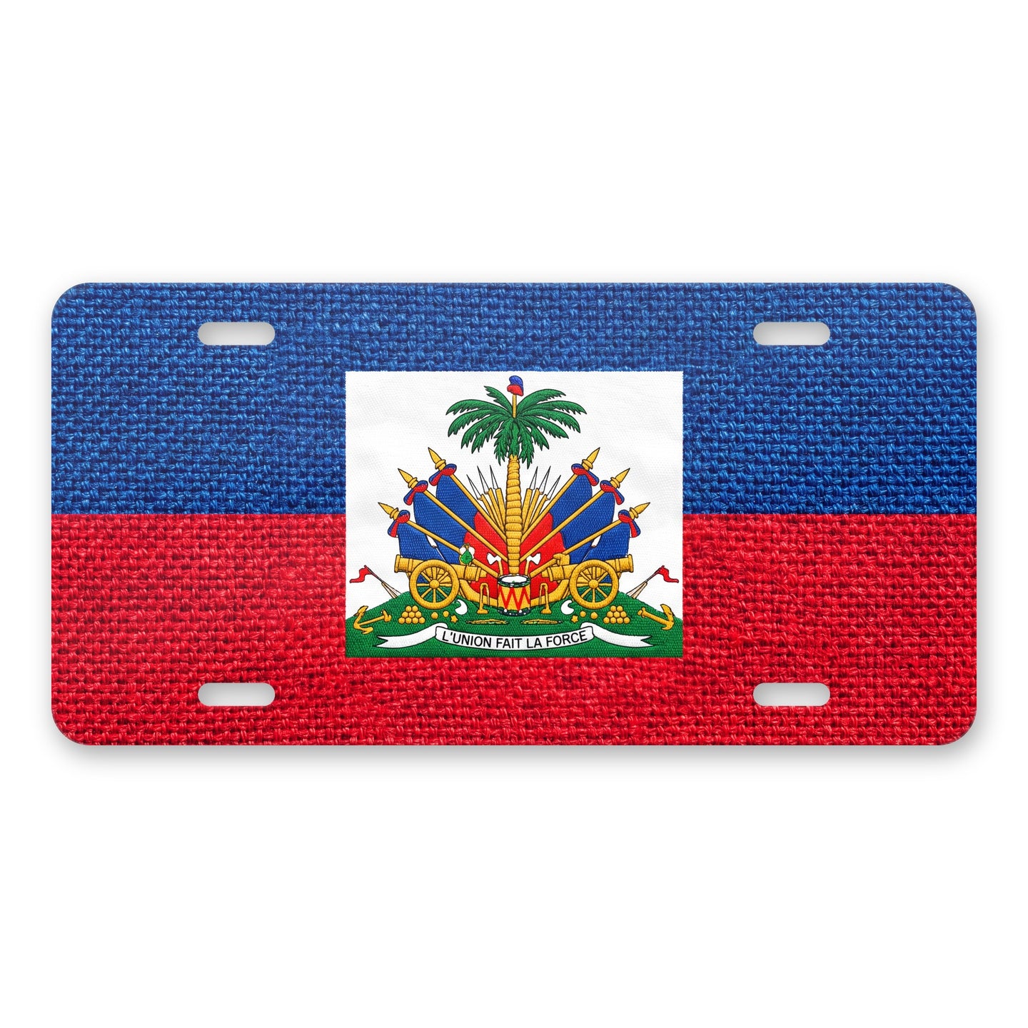 Haiti Flag Pride aluminum front license plate