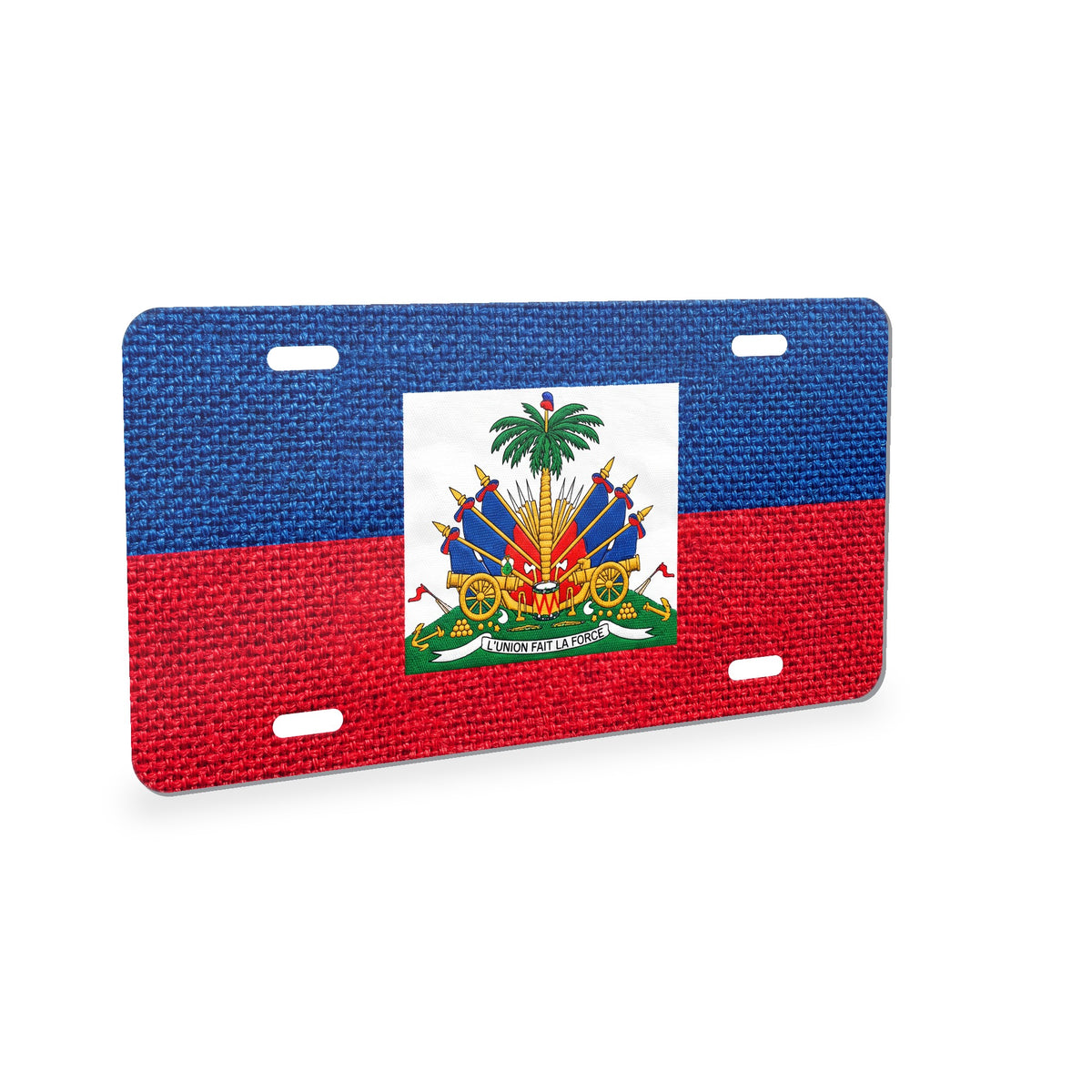 Haiti Flag Pride aluminum front license plate