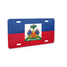 Haiti Flag Pride aluminum front license plate