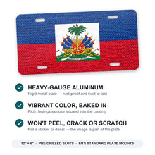 Haiti Flag Pride aluminum front license plate