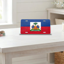 Haiti Flag Pride aluminum front license plate