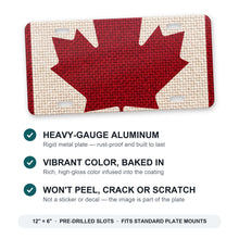 Canada Flag Pride aluminum front license plate
