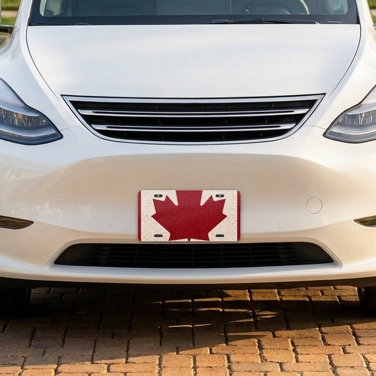 Canada Flag Pride aluminum front license plate