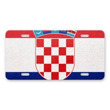 Croatia Flag Pride aluminum front license plate