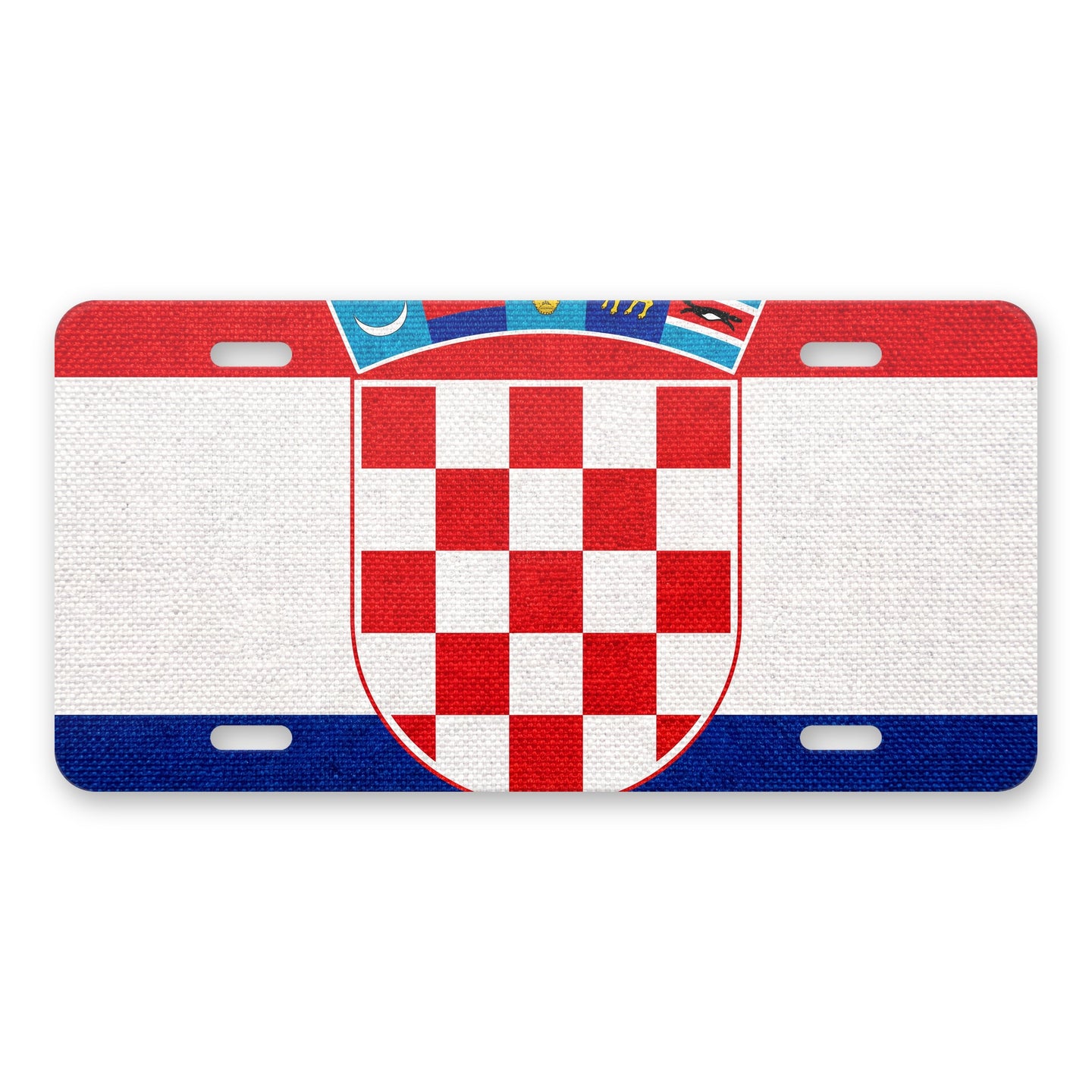 Croatia Flag Pride aluminum front license plate