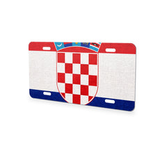 Croatia Flag Pride aluminum front license plate