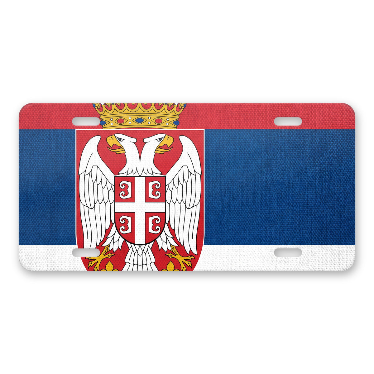 Serbia Flag Pride aluminum front license plate