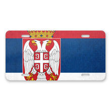 Serbia Flag Pride aluminum front license plate