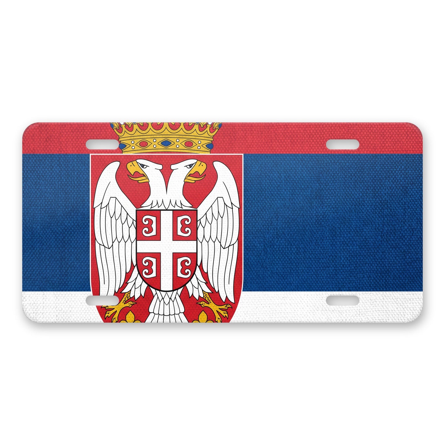 Serbia Flag Pride aluminum front license plate