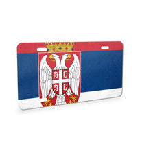 Serbia Flag Pride aluminum front license plate