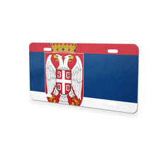 Serbia Flag Pride aluminum front license plate