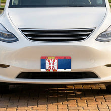Serbia Flag Pride aluminum front license plate