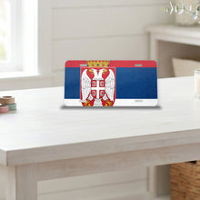 Serbia Flag Pride aluminum front license plate