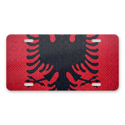 Albania Flag Pride aluminum front license plate