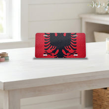 Albania Flag Pride aluminum front license plate
