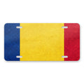 Romania Flag Pride aluminum front license plate