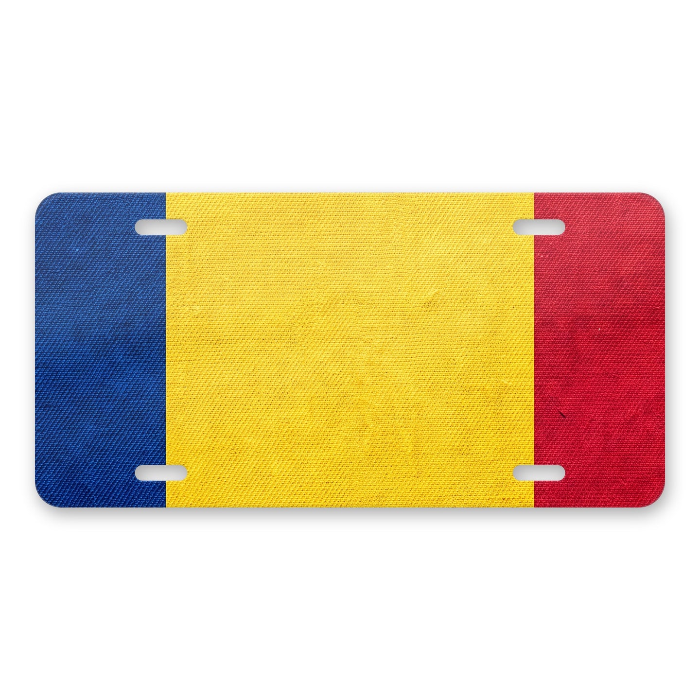 Romania Flag Pride aluminum front license plate